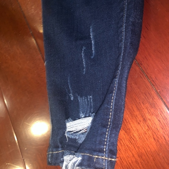 Navy Blue Ripped Jeans - Picture 4 of 7
